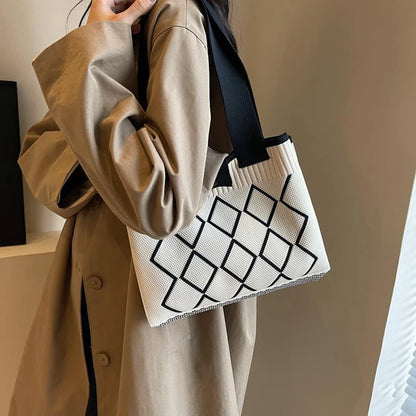 Luxury Knit Trendy Tote
