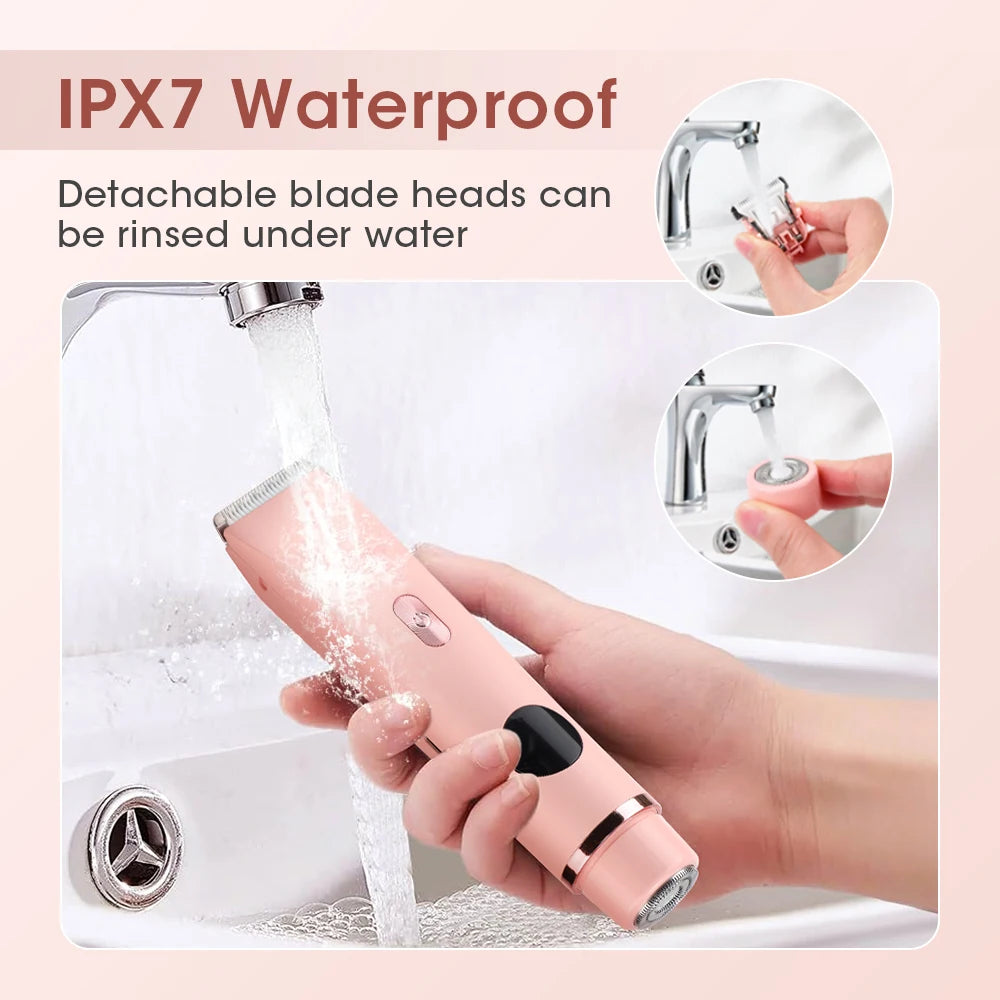 2-in-1 Dual Head Electric Shaver & Bikini Trimmer for Women - 11