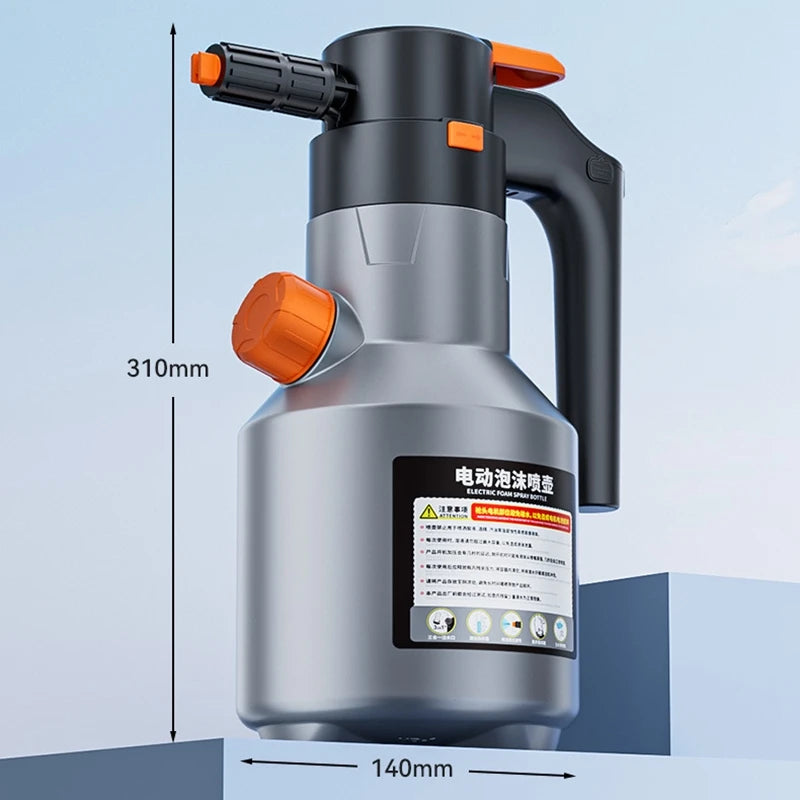 Rechargeable Electric Foam Sprayer - 2L Auto Car Wash Spray Bottle