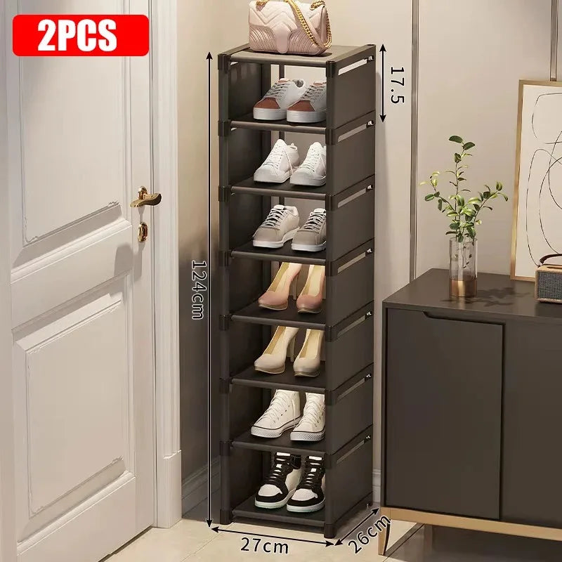 Stackable Narrow Shoe Storage Rack Organizer