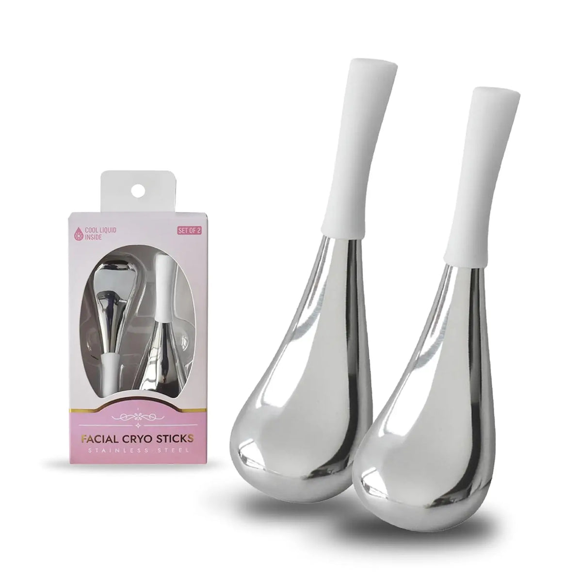 Stainless Steel Facial Cryo Sticks for Skin Tightening and Puffiness Relief