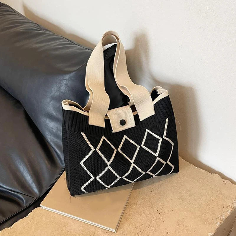 Luxury Knit Trendy Tote