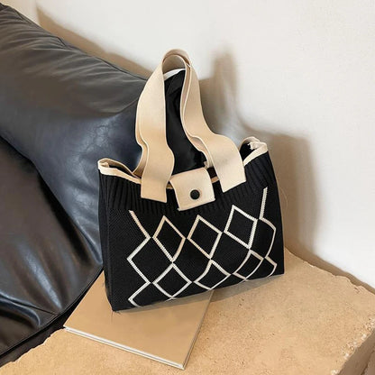 Luxury Knit Trendy Tote