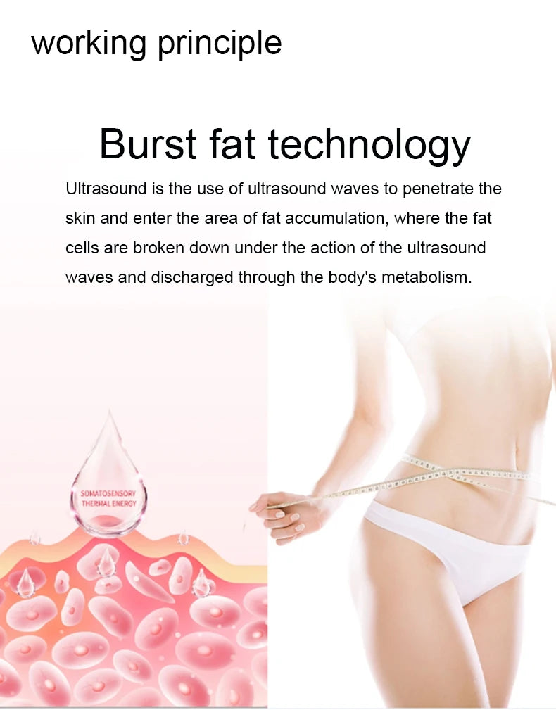 40K Ultrasonic Cavitation RF Body Shaping & Facial Skin Tightening Slimming Machine - 13
