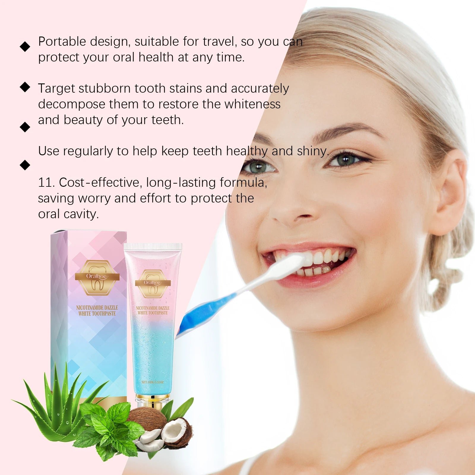 Nicotinamide Teeth Whitening Toothpaste - Deep Stain Removal & Gum Care - 5