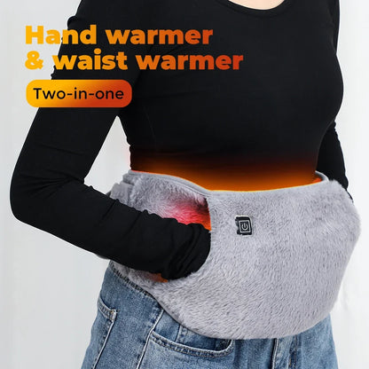 2-in-1 USB Heated Waist Belt & Hand Warmer – Graphene Thermal Therapy Wrap