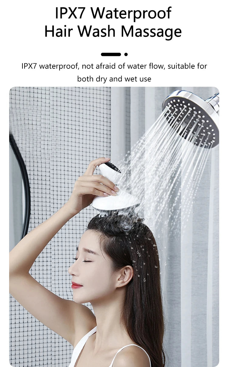 Electric Scalp Massager - Portable Waterproof Head & Body Kneading Device - 11