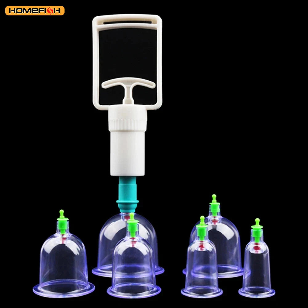 6-Cup Vacuum Cupping Therapy Set with Hand Pump - 1