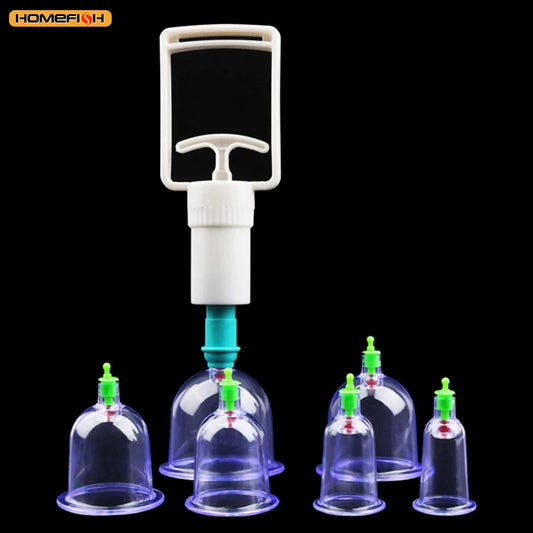 6-Cup Vacuum Cupping Therapy Set with Hand Pump