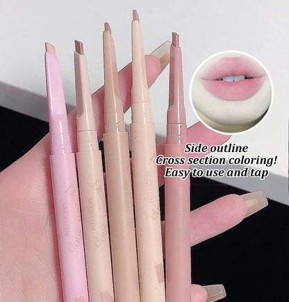 Waterproof Matte Lip Liner Pencil - Long-Lasting Automatic Shaping Pen