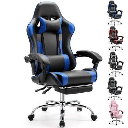 Ergonomic Racing Gaming Chair - Adjustable PU Leather Office Computer Chair