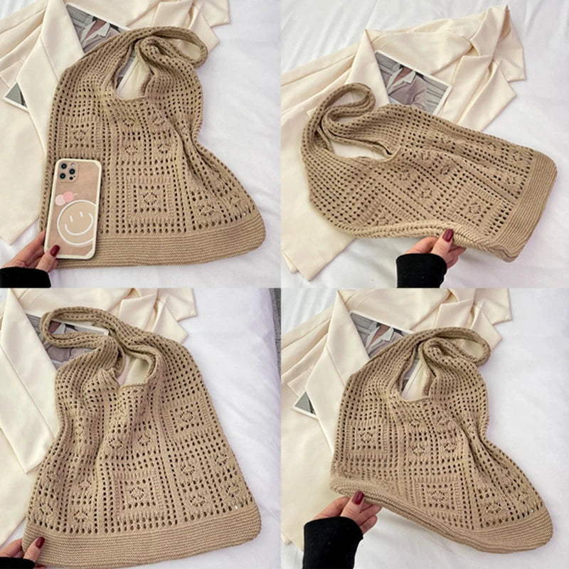 Luxury Hollow Crochet Tote