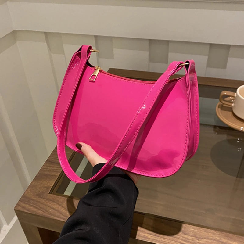 Luxury Solid Leather Shoulder Bag