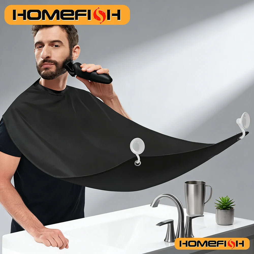 Beard Shaving Bib Apron - Clean Hair Catcher Grooming Cape - 3