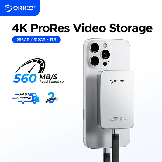 ORICO K5MINI Portable SSD 480GB - High-Speed External Drive for iPhone