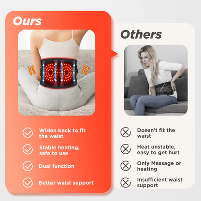 Cordless Lower Back Heating & Vibration Massager Belt with Lumbar Support