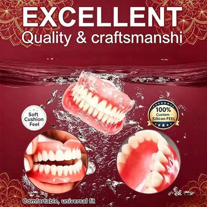 Premium Silicone Denture Set for Comfortable Aesthetic Smile Replacement