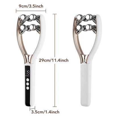 Microcurrent Face & Neck Lifting Massager - Electric V-Shape Slimming Roller
