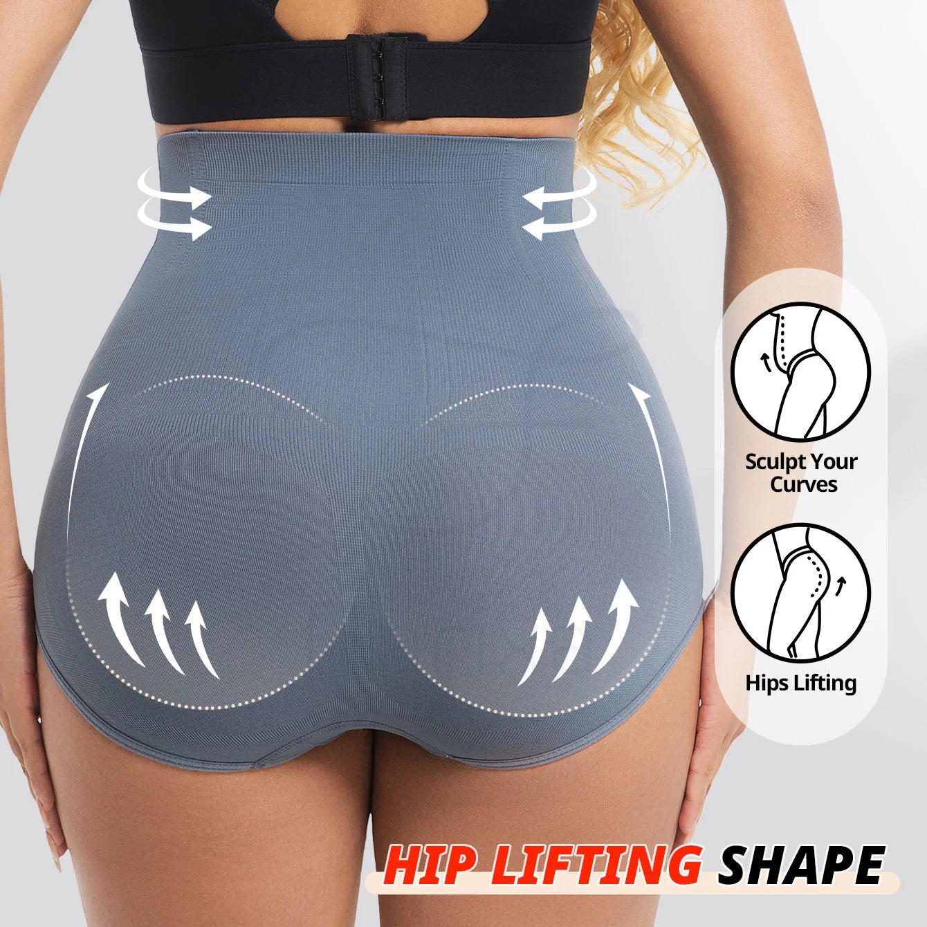 High Waist Tummy Control Seamless Body Shaper Panty for Women