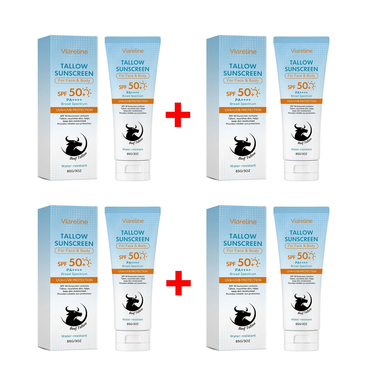 Tallow Sunscreen SPF 50 Broad Spectrum Moisturizing Face and Body Sun Protection - 14