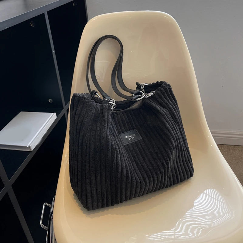 Luxury Casual Corduroy Tote
