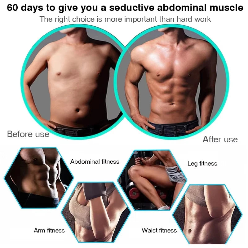 Wireless EMS Muscle Stimulator - Electric Abdominal & Hip Toning Trainer