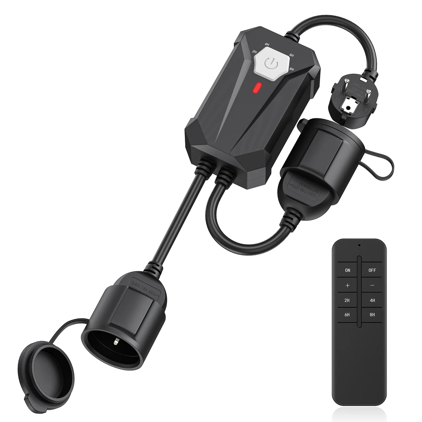 Smart WiFi Outdoor Dimmer Plug with Remote for String Lights