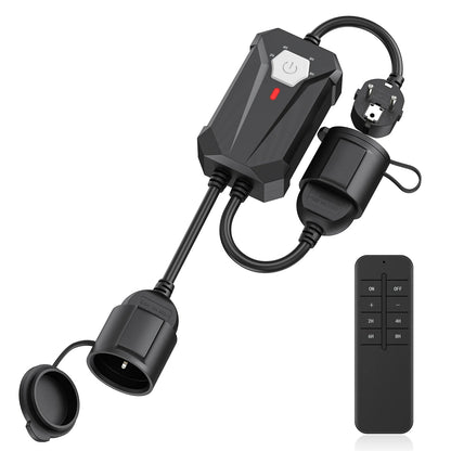 Smart WiFi Outdoor Dimmer Plug with Remote for String Lights
