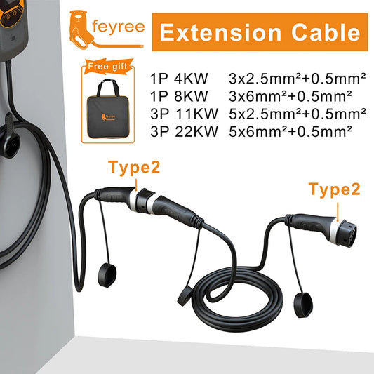 Type 2 EV Charging Cable 5M - High-Speed Electric Vehicle Charger Cord