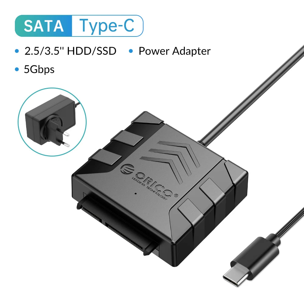 USB 3.0 to SATA Adapter Cable for 2.5/3.5" HDD/SSD - 5Gbps Fast Data Transfer