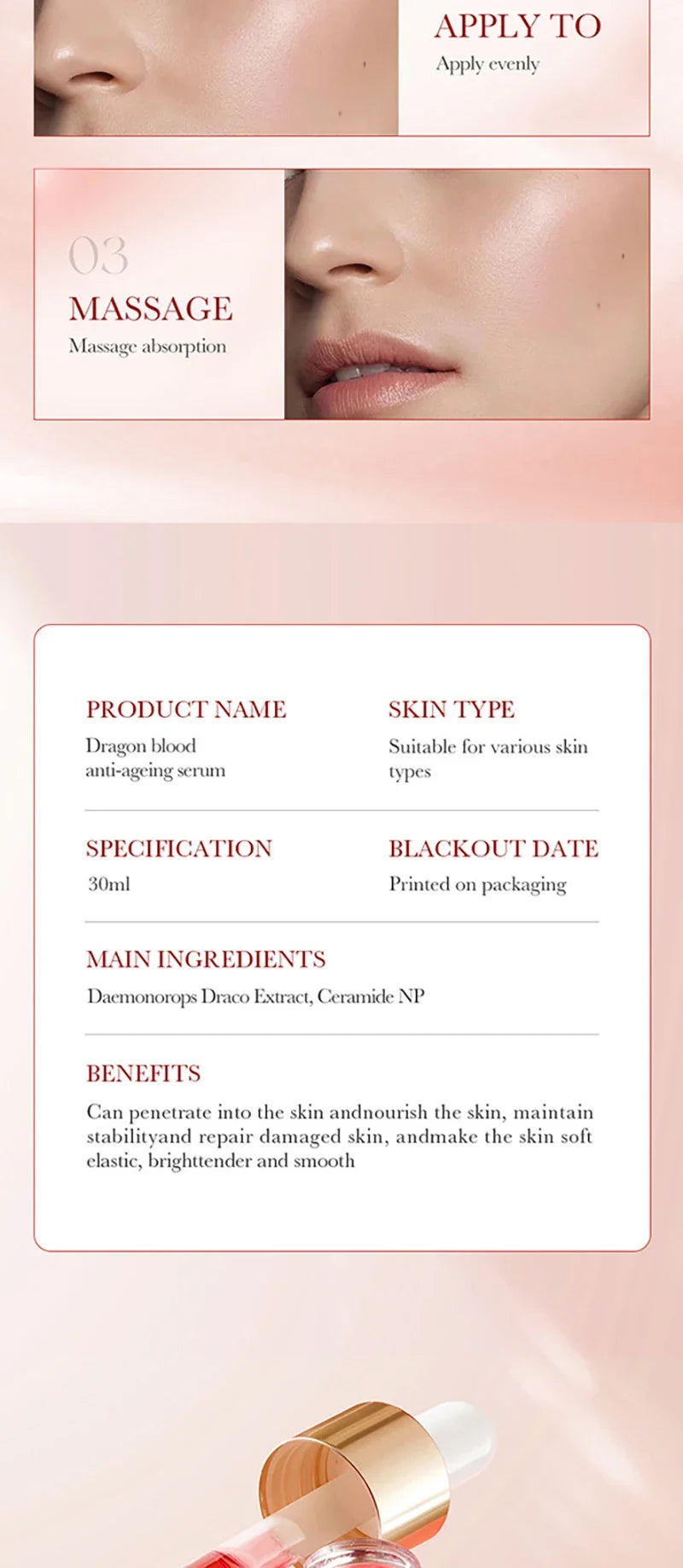 Dragon Blood Anti-Aging Facial Serum for Firming and Wrinkle Reduction - 15
