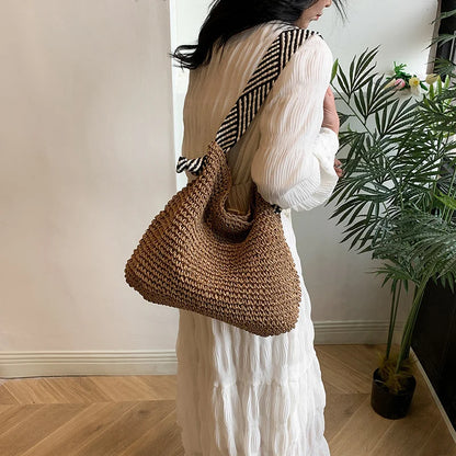 Luxury Woven Straw Beach Tote