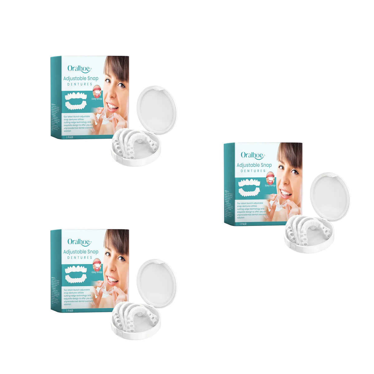 Adjustable Snap-On Dentures for Natural Smile & Comfortable Fit