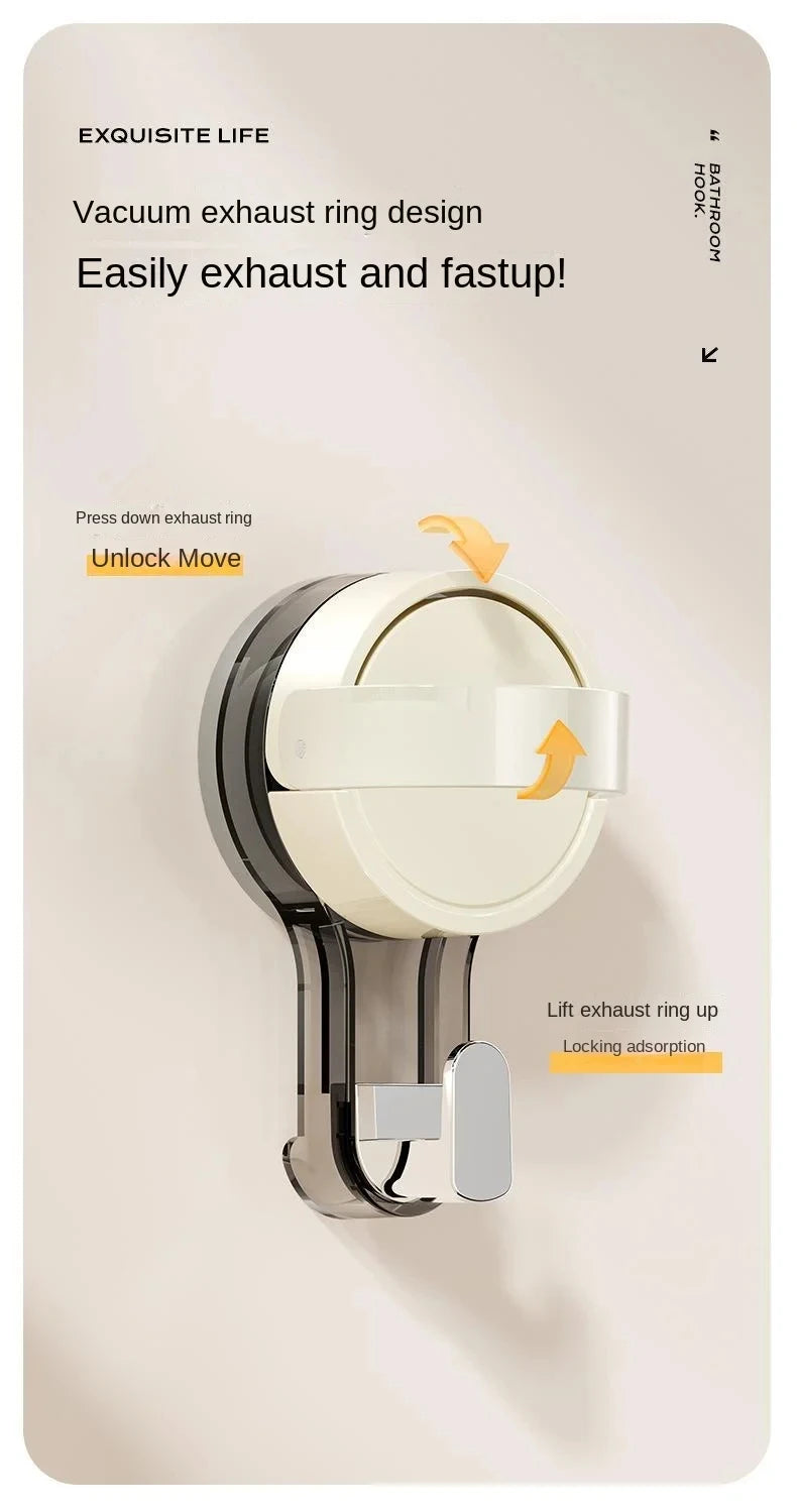 Heavy Duty Vacuum Suction Hooks | Traceless No-Drill Wall Hooks