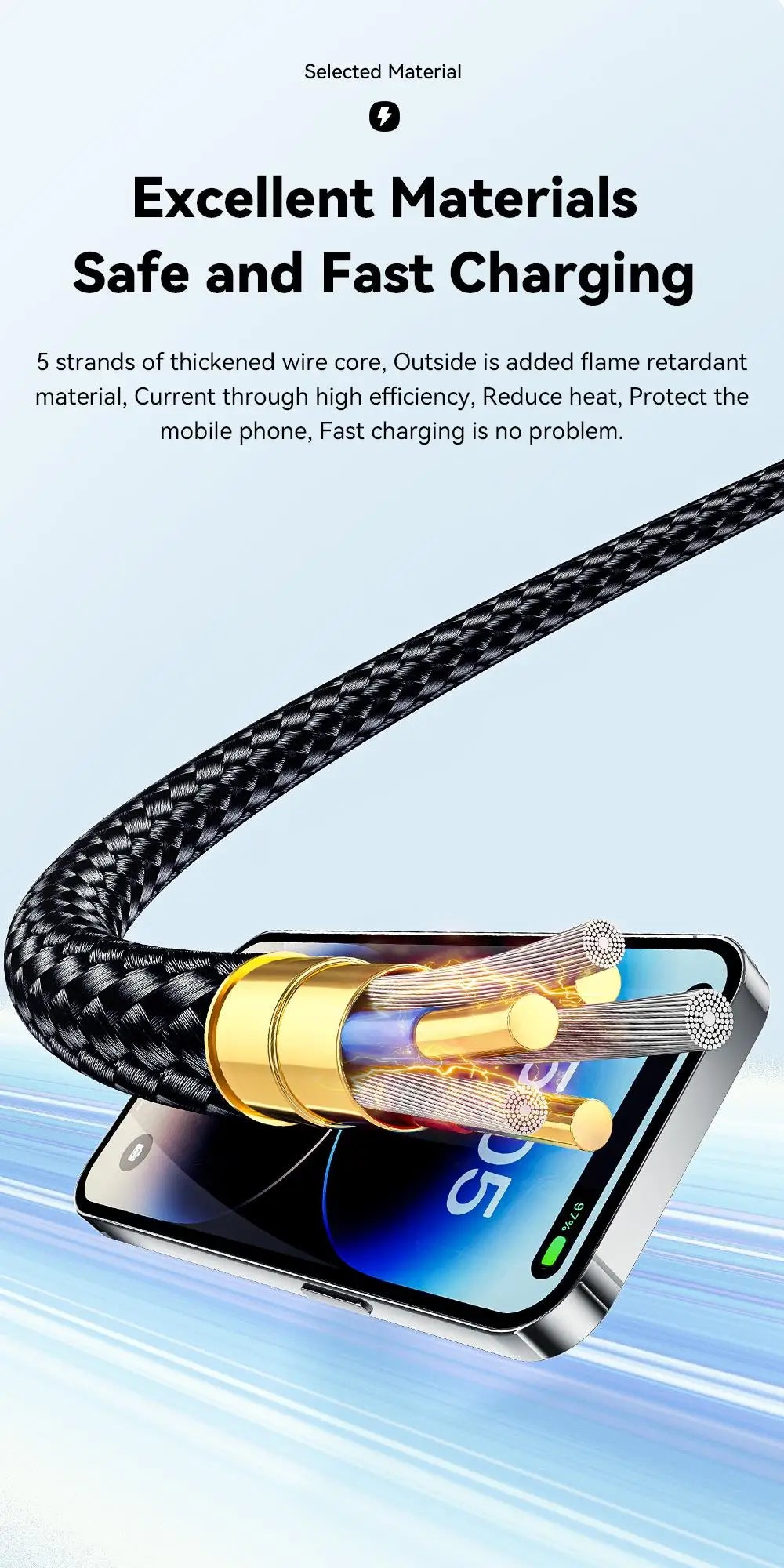 29W PD Fast Charging USB-C to Lightning Cable for iPhone & iPad - 13