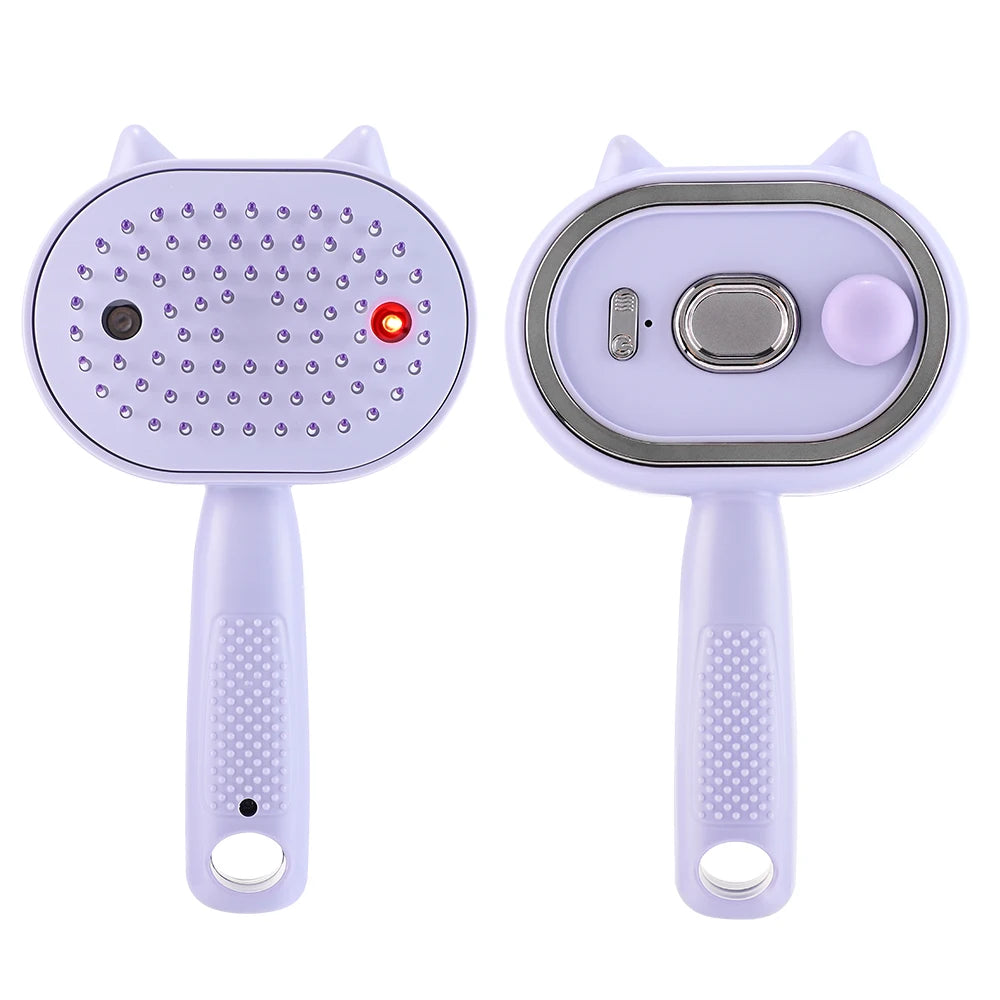 Electric Mist Spray Massage Hair Comb with Red Light Therapy & Detangler - 19
