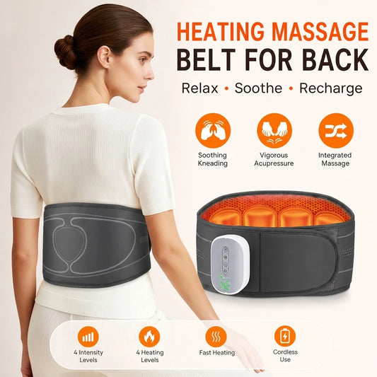 Cordless Heated Back Massager Belt with Air Compression Therapy