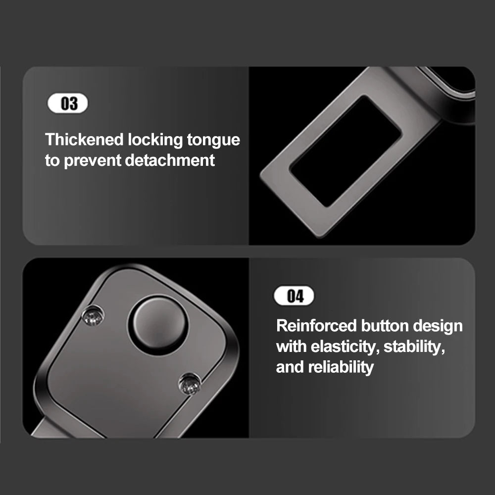 Universal Car Seat Belt Extender - Durable Safety Buckle Clip 2-Pack - 10