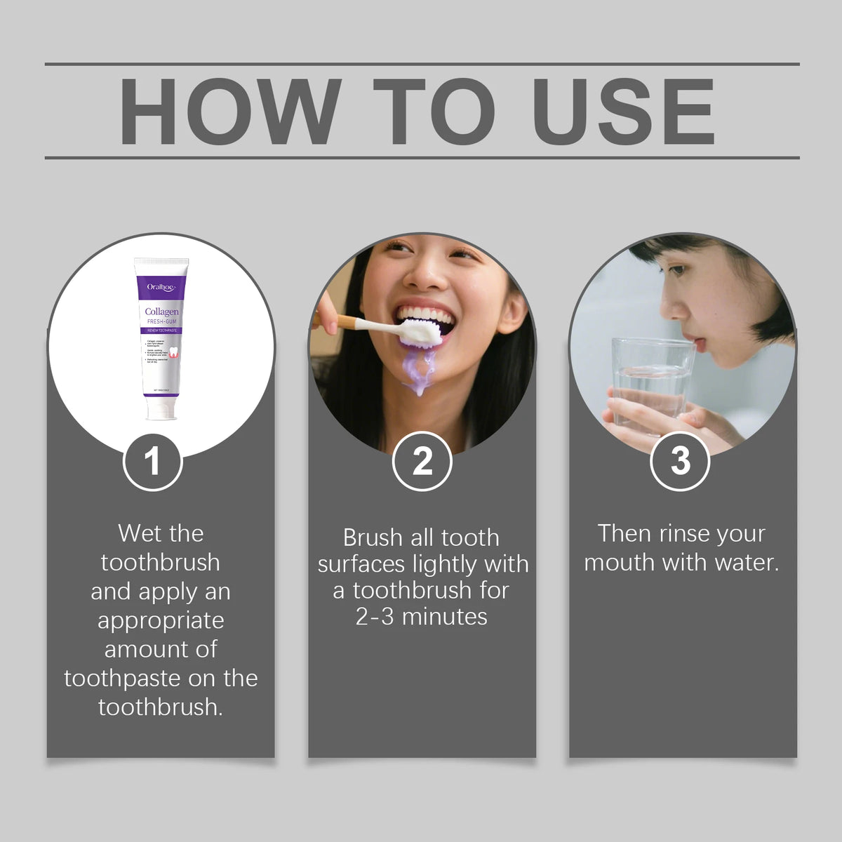 Collagen Purple Toothpaste for Teeth Whitening, Deep Cleaning & Fresh Breath
