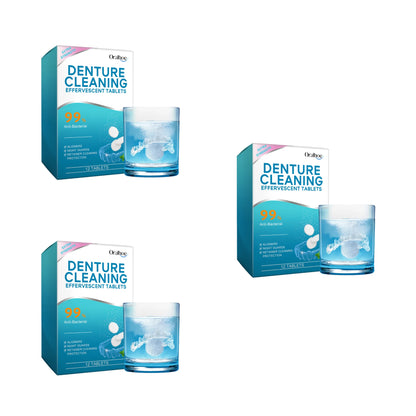 Denture Cleaning Effervescent Tablets - Antibacterial Retainer & Aligners Cleaner