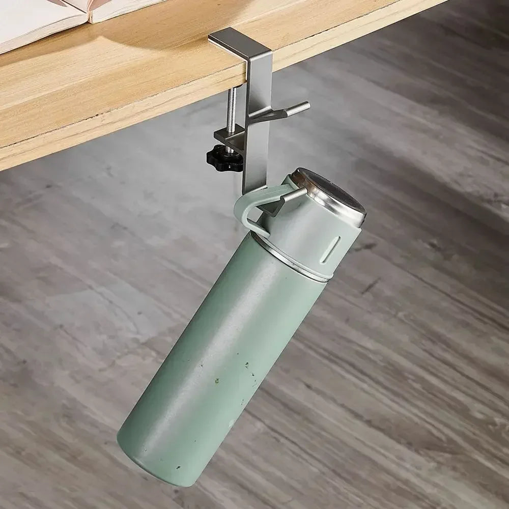 Universal Aluminum Desk Hook: Headphone Stand & Portable Bag Hanger - 16