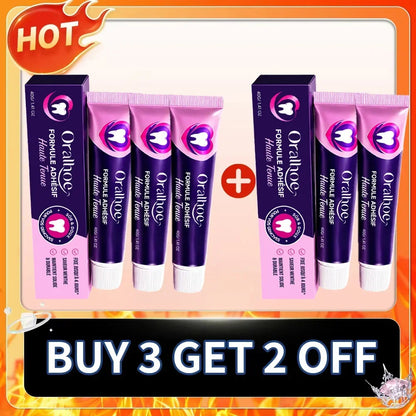 Silicone Denture Adhesive Cream - Long-Lasting Comfortable Hold for Dentures