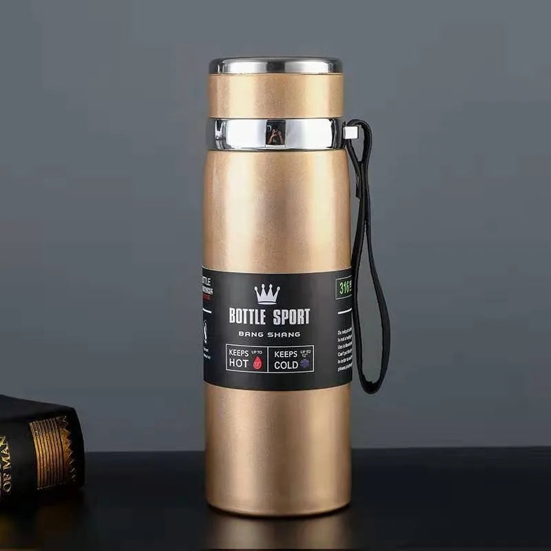 Insulated Stainless Steel Vacuum Flask - 800ml/1000ml Thermal Water Bottle - 13