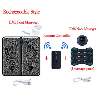 EMS Foot Massager Mat - Portable Electric Muscle Stimulation Therapy