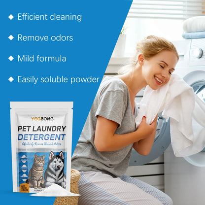Pet Laundry Stain & Odor Remover Enzyme Detergent Powder for Bedding and Clothing