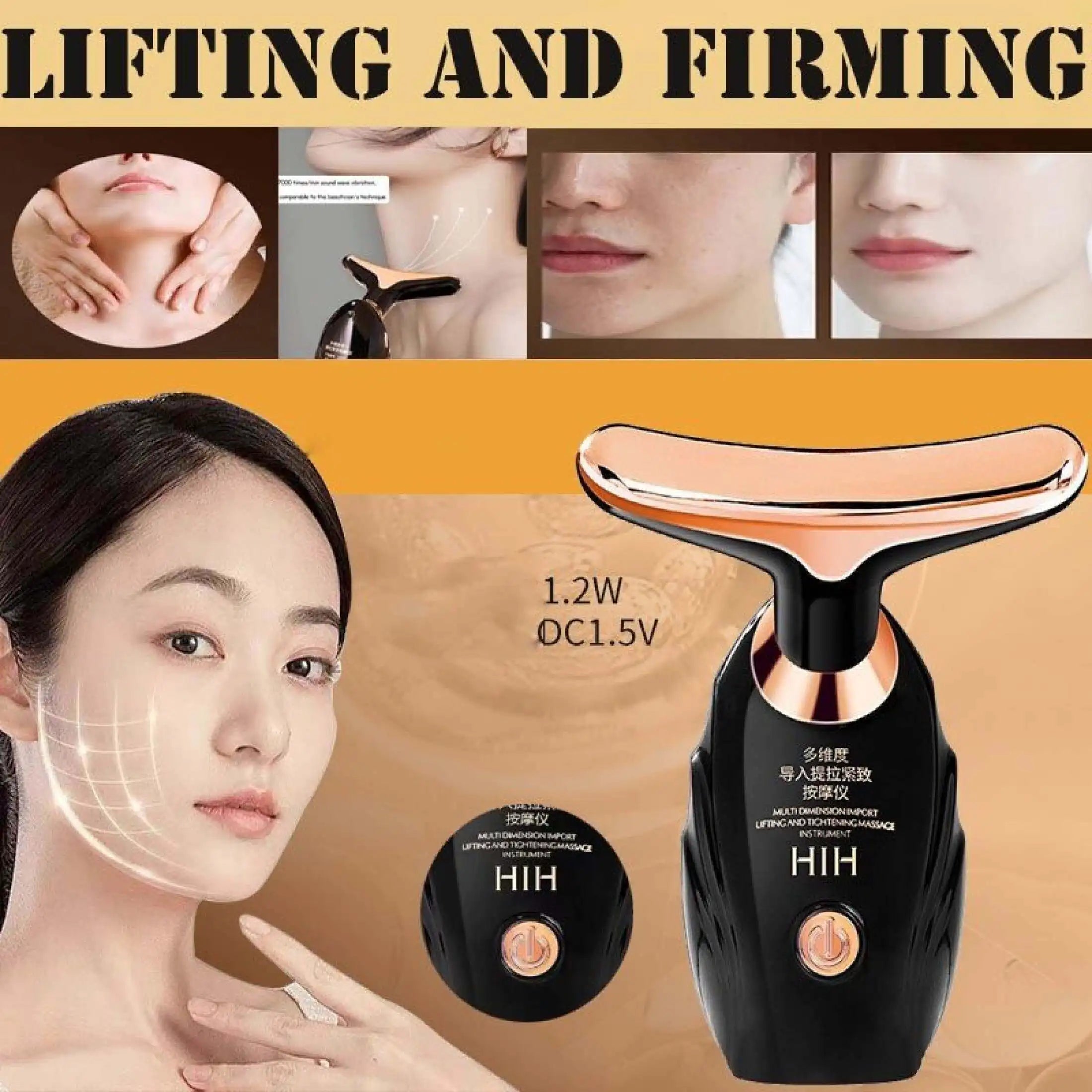 Microcurrent Facial & Neck Lifting Massager - Anti-Aging Skin Rejuvenation - 9