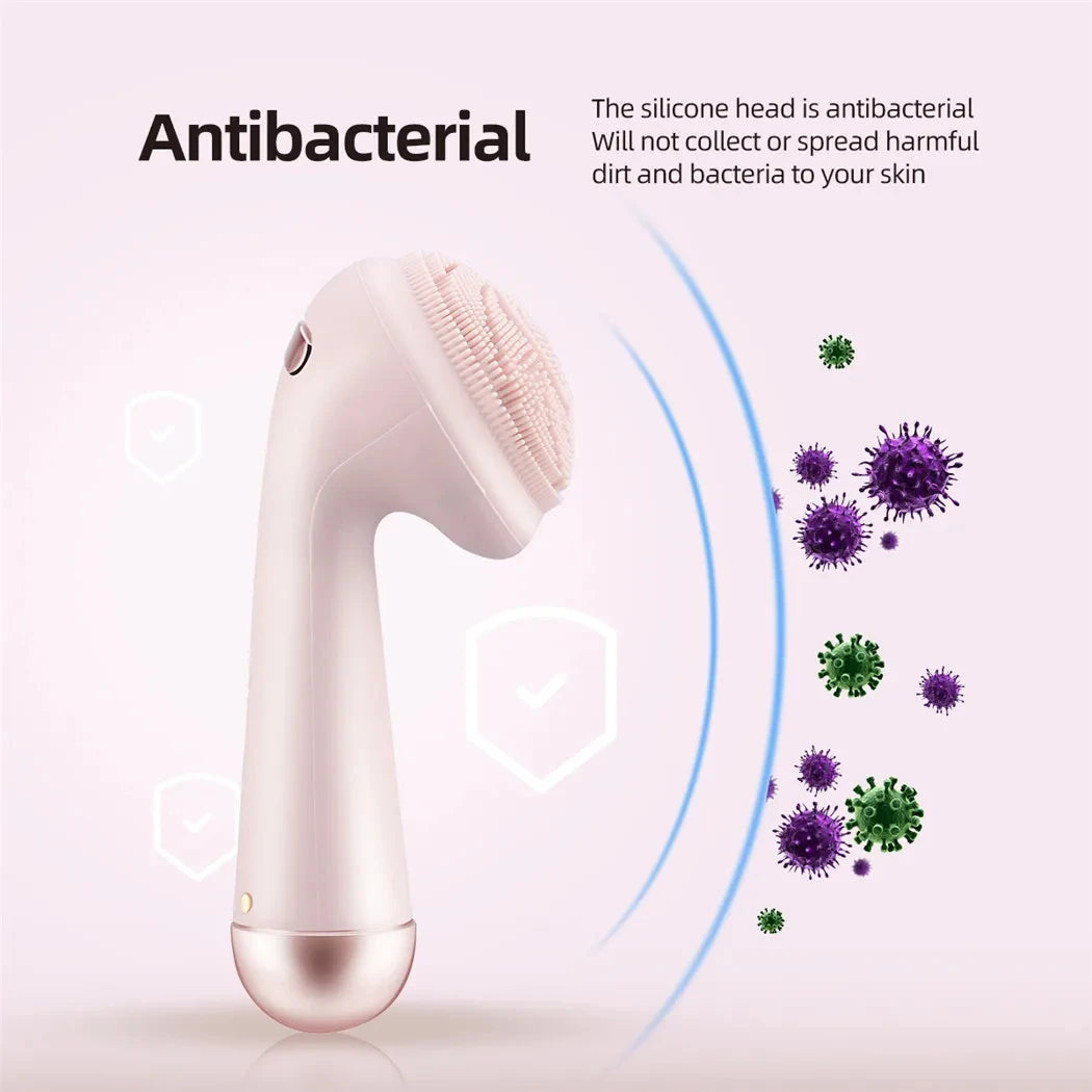 4-in-1 Electric Silicone Facial Cleansing Brush & Massage Roller - 4