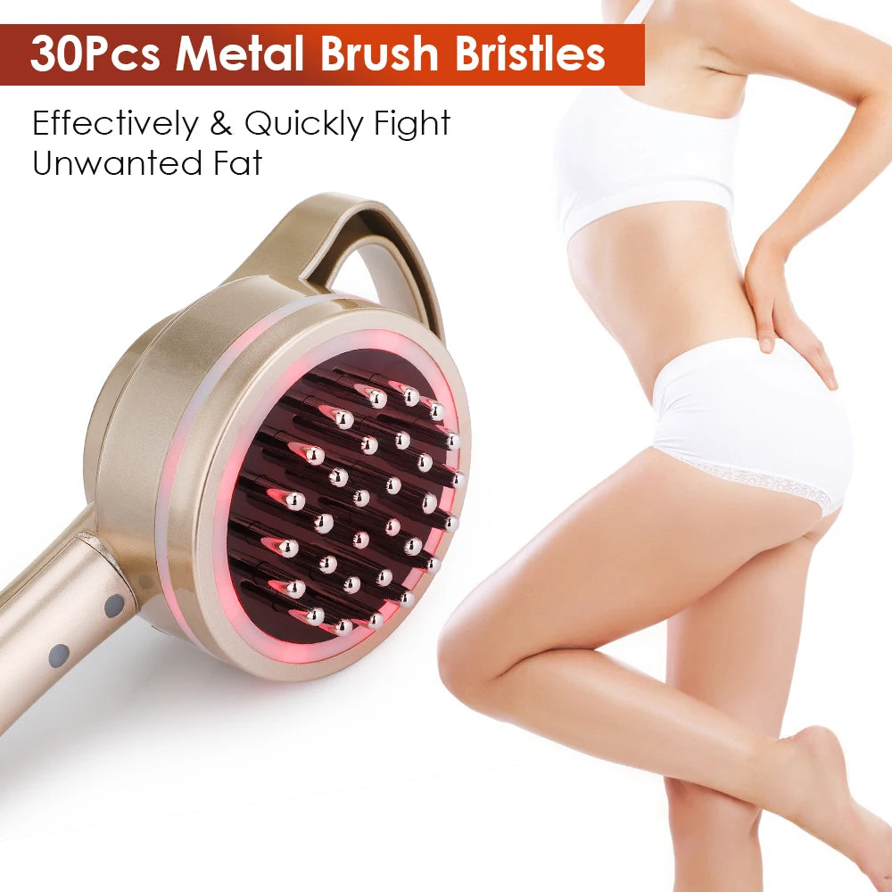 Electric Microcurrent Meridian Brush – Heated Lymphatic & Body Sculpting Massager - 12