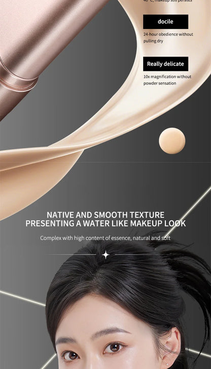 Double-Ended Hydrating Foundation Stick with Built-in Brush - Long-Lasting