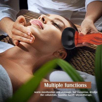 Electric Bianstone Gua Sha Massager - Heated Facial & Full Body Massage Tool